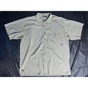 Patagonia Mens Short Sleeve Button Up Large Tan/Brown Casual